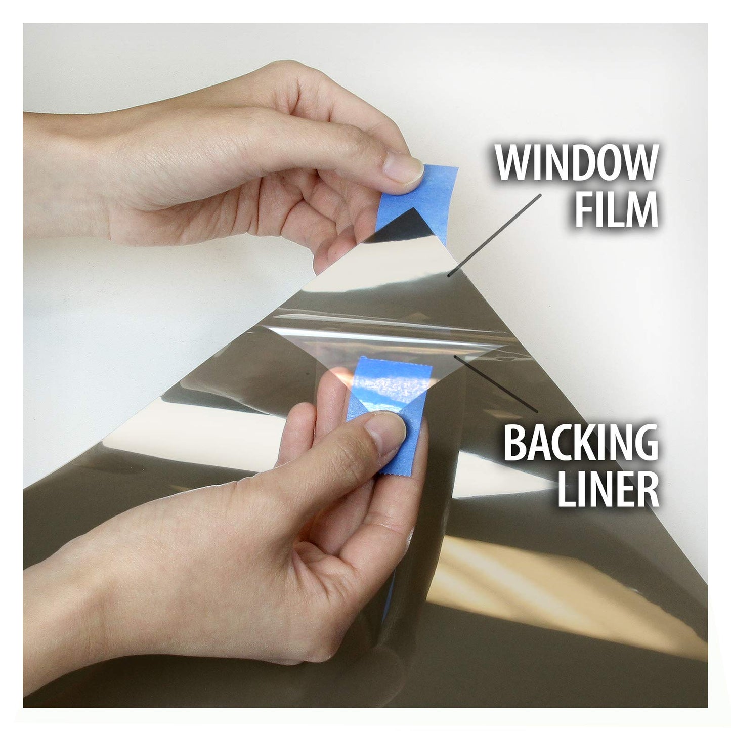 BDF PRBR Window Film Premium Color High Heat Control and Daytime Privacy Bronze Outside, Silver Inside - 36in X 7ft