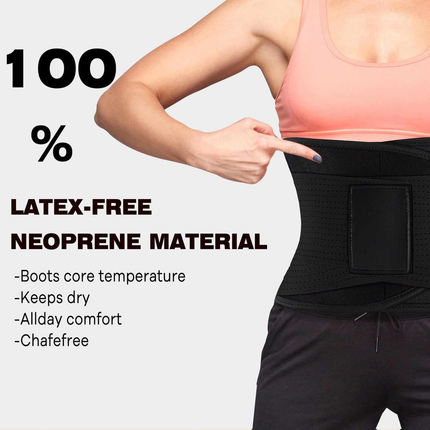 VENUZOR Waist Trainer Belt for Women - Waist Cincher Trimmer - Slimming Body Shaper Belt - Sport Girdle Belt (UP Graded)(Black,Large)