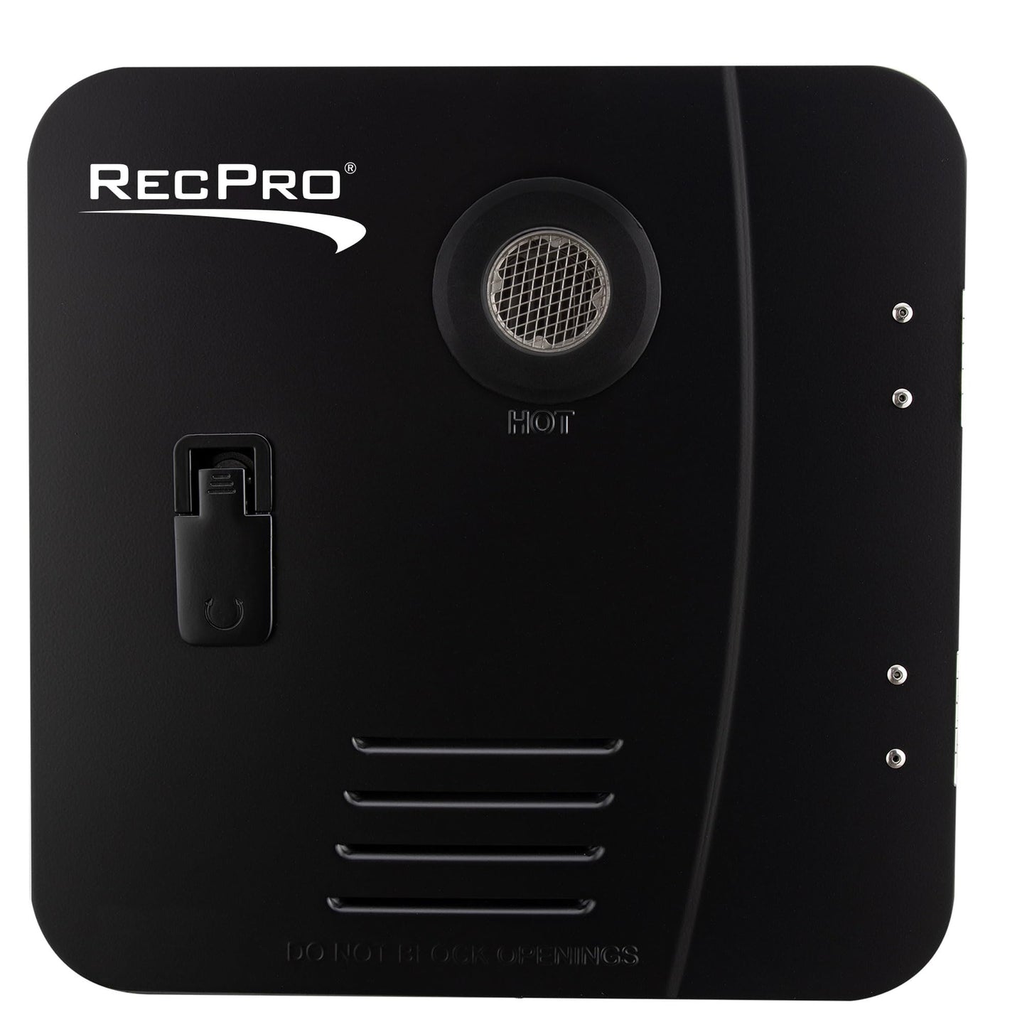 RecPro RV Tankless Water Heater | On Demand Hot | 42,000 BTU | Gas Water Heater | Remote Control Included (15" x 15" Door Size, Black)