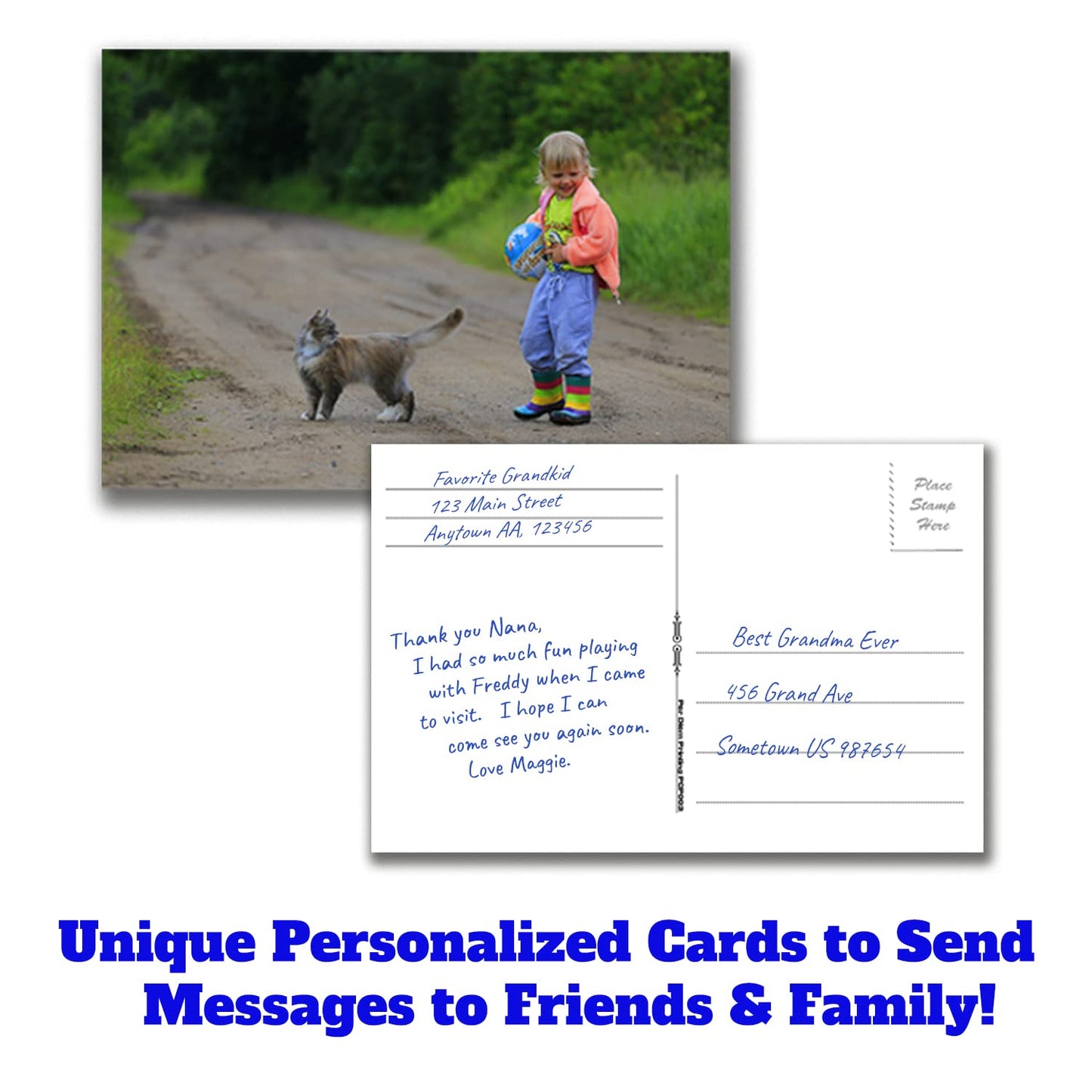 Personalized Postcards, MakeYour Own: Party, Birthday, Wedding, Event Invitations, Business Handouts, Moving Notices, RSVPs, Thank You Notes, Save the Date, Blank Postcards, Anything You Can Imagine!
