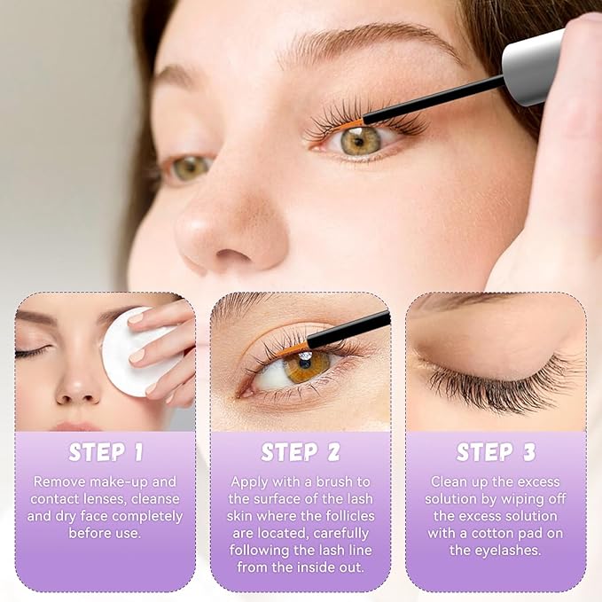 Lash Serum: Eyelash Growth Serum Gentle Natural Vegan Enhancing Treatment Nourishing Conditioning Formula for Longer Thicker Fuller Natural Lashes -5ml