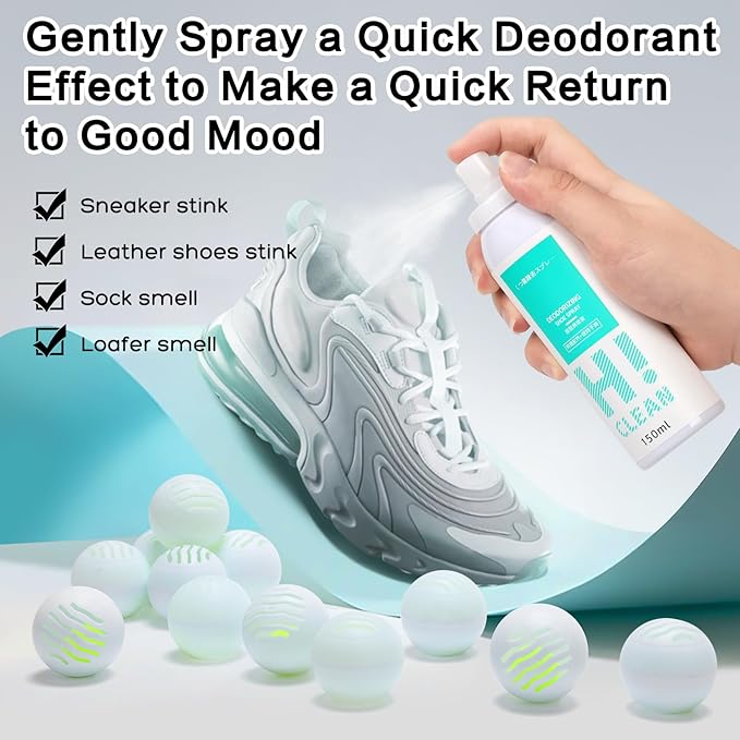 Sneaker and Shoe Deodorizer BOLL Shoe Freshener Spray- Long Lasting Shoe Freshener Shoe deodorizer spray perfect for taking funk away from your smelly Sneakers, Work Shoes, Athletic Shoes