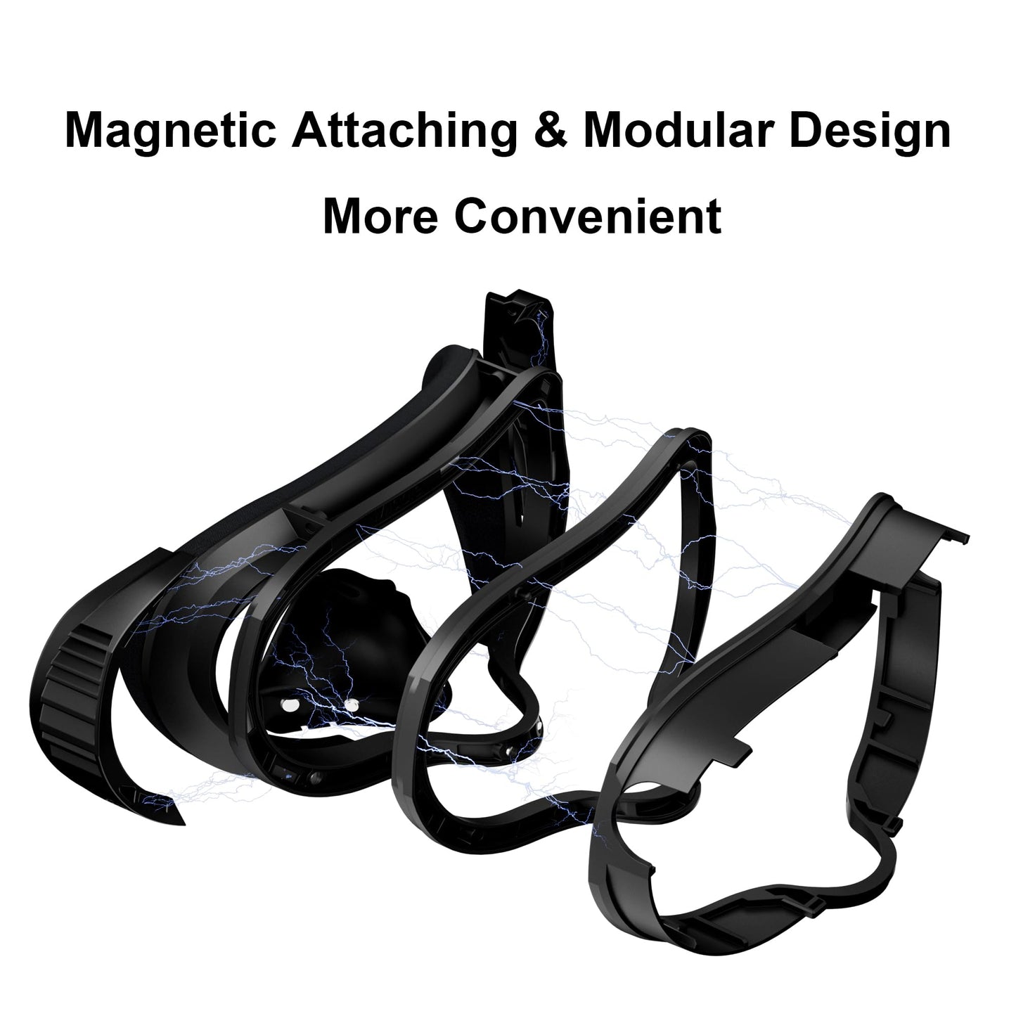 Globular Cluster F3 V3 Magnetic Facial Interface For Quest 3, Flexible And Adaptive Frame With Multi-Material Pads, Not Compatib