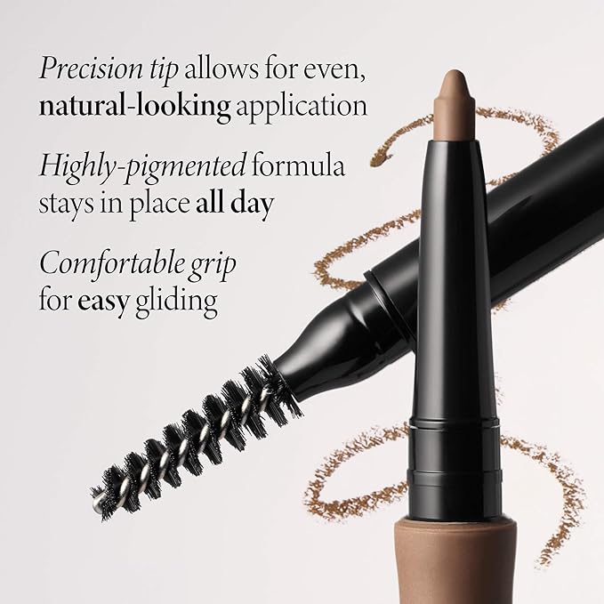 LAURA GELLER NEW YORK INKcredible Waterproof Brow Pencil- Blending Spoolie Brush - Long Lasting Eyebrow Filler (01 Blonde)