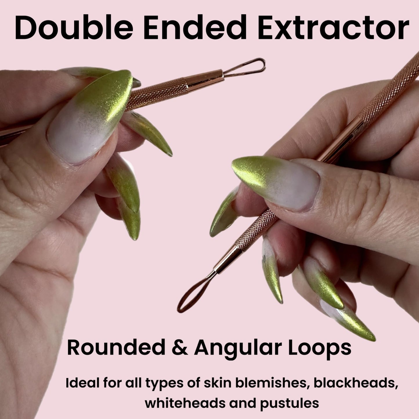 1 Professional Stainless Steel Blackhead Remover Blemish Extractor Tool - Acne Skin Nose Face Tzone Whitehead Zit Pimple Popper