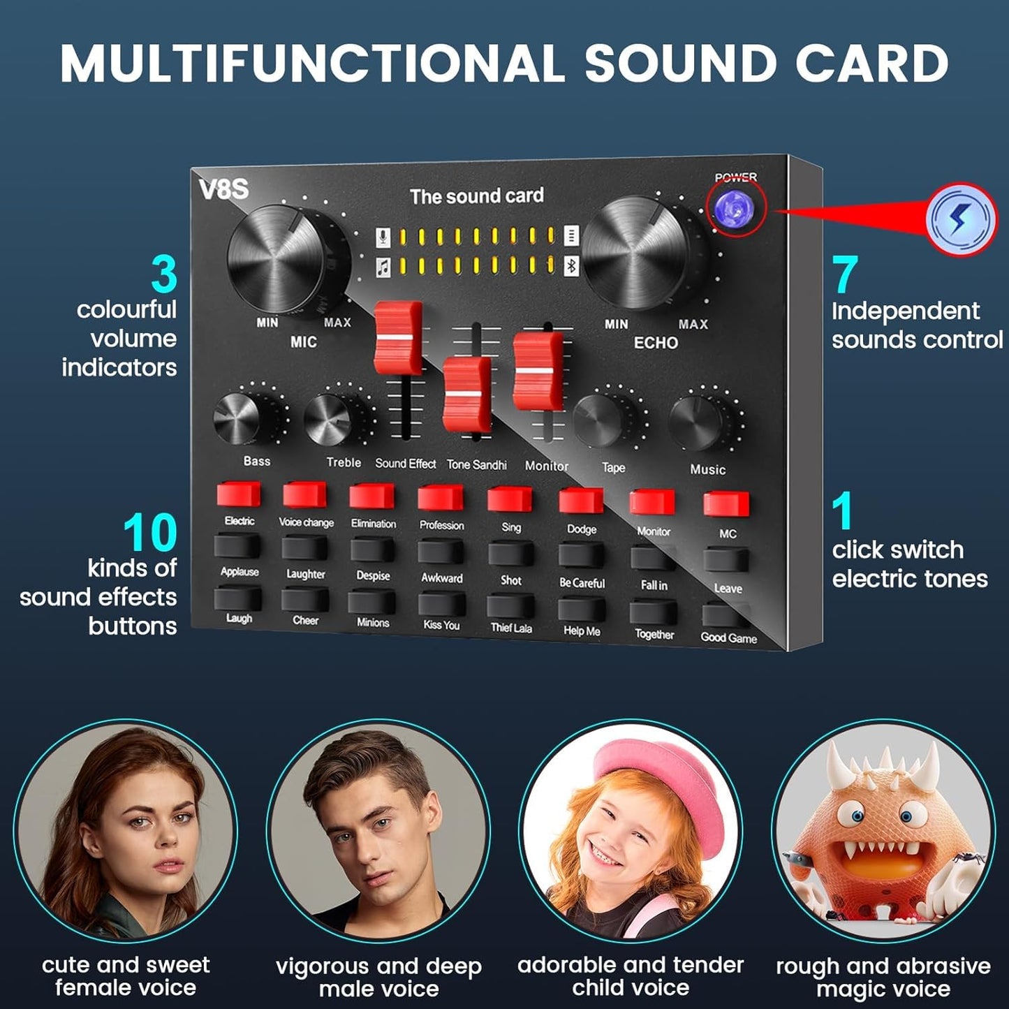 Podcast Equipment Bundle, Bm-800 Recording Studio Package With Voice Changer For Gamer And All-In-One Dj Mixer, Perfect For Lapt