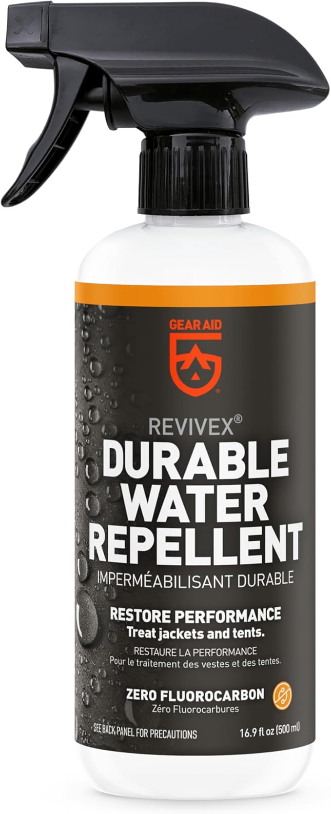 GEAR AID Revivex Durable Water Repellent (DWR) Spray for Restoring Waterproofing on Rainwear, Gore-TEX, Soft Shells, Wader...