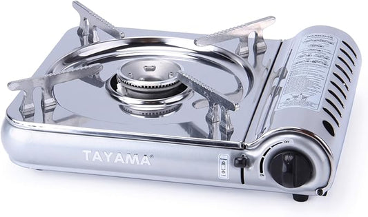 8,000 BTU Stainless Steel Butane Gas Portable Camping Stove