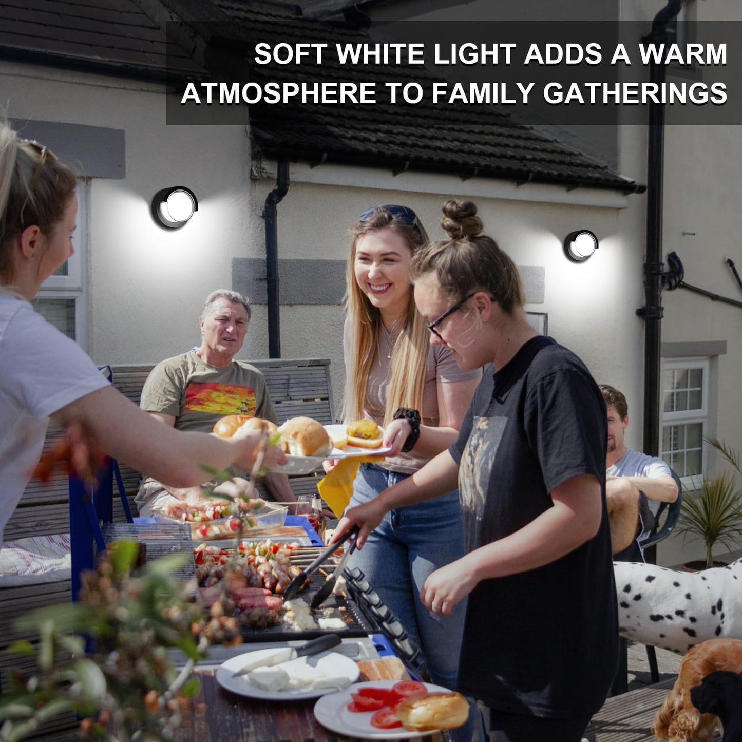 Tomourd Porch Light Outdoor, 6000K Daylight Small Waterproof Anti Rust LED Wall Lights, 12W Matte Black Modern Wall Mount Exterior Fixtures Circle Cover for Entryway, Front Porch, House