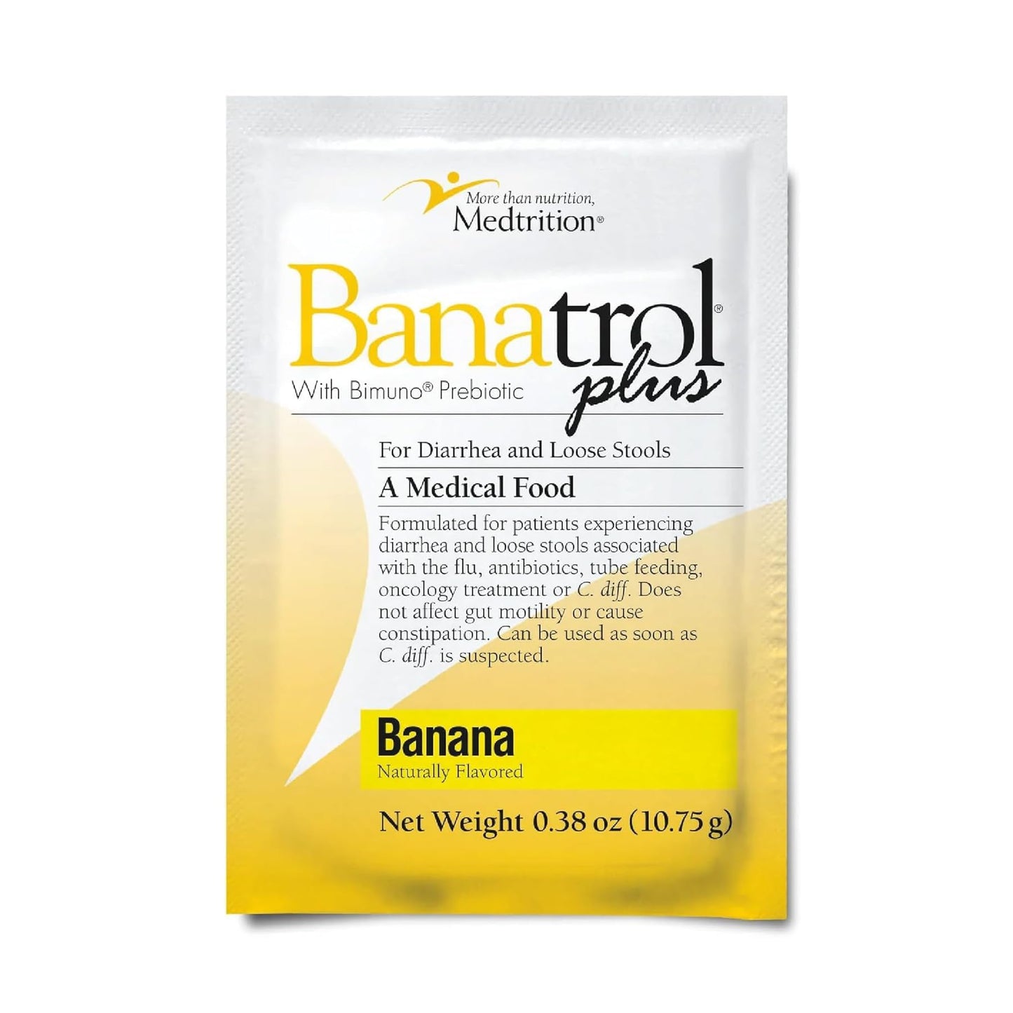 Banatrol Natural Anti-Diarrheal with Prebiotics, Relief for IBS, Recurring Diarrhea, Clinically Supported Medical Food, Non-Constipating (Banana)