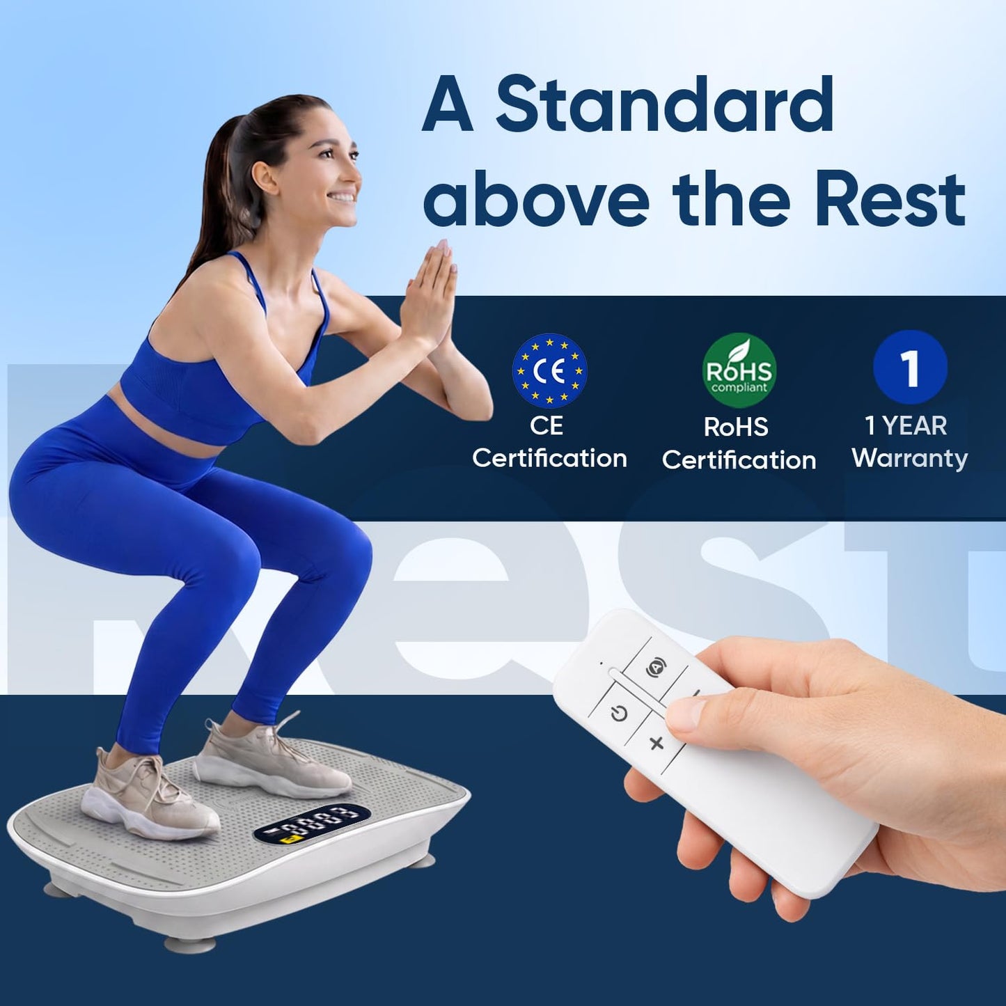 WeightWorld Vibration Plate Exercise Machine for Flexibility, Balance & Relaxation | Built-in Bluetooth, Auto & Manual Mode Vibration Plate Machine | Shake Board for Full-Body Home Workouts