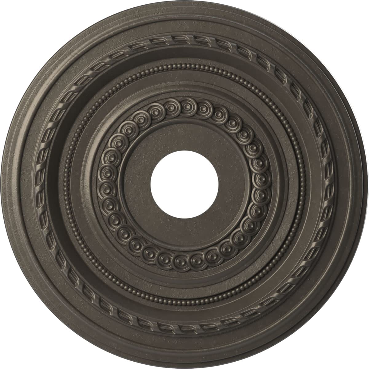 Ekena Millwork Cmp19Codst Cole Thermoformed Pvc Ceiling Medallion (Fits Canopies Up To 5 1/8), 19Od X 3 1/2Id X 1P, Universal Ag