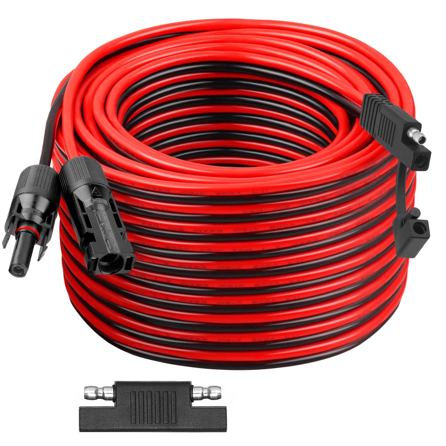 Kimbluth SAE Extension Cable 100FT 10AWG Quick Disconnect Wire SAE Connector Battery Charger Solar Panel Extension Cable with SAEs Polarity Reverse Adapter for Trolling Motor Automotive RV Tractor
