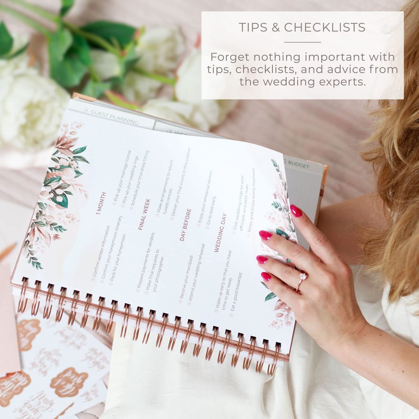 Clever Fox Wedding Planner – Notebook Organizer for Bride – Wedding Planning Binder Book with Pockets – Engagements Gift, 10x11″ (Rose Gold)