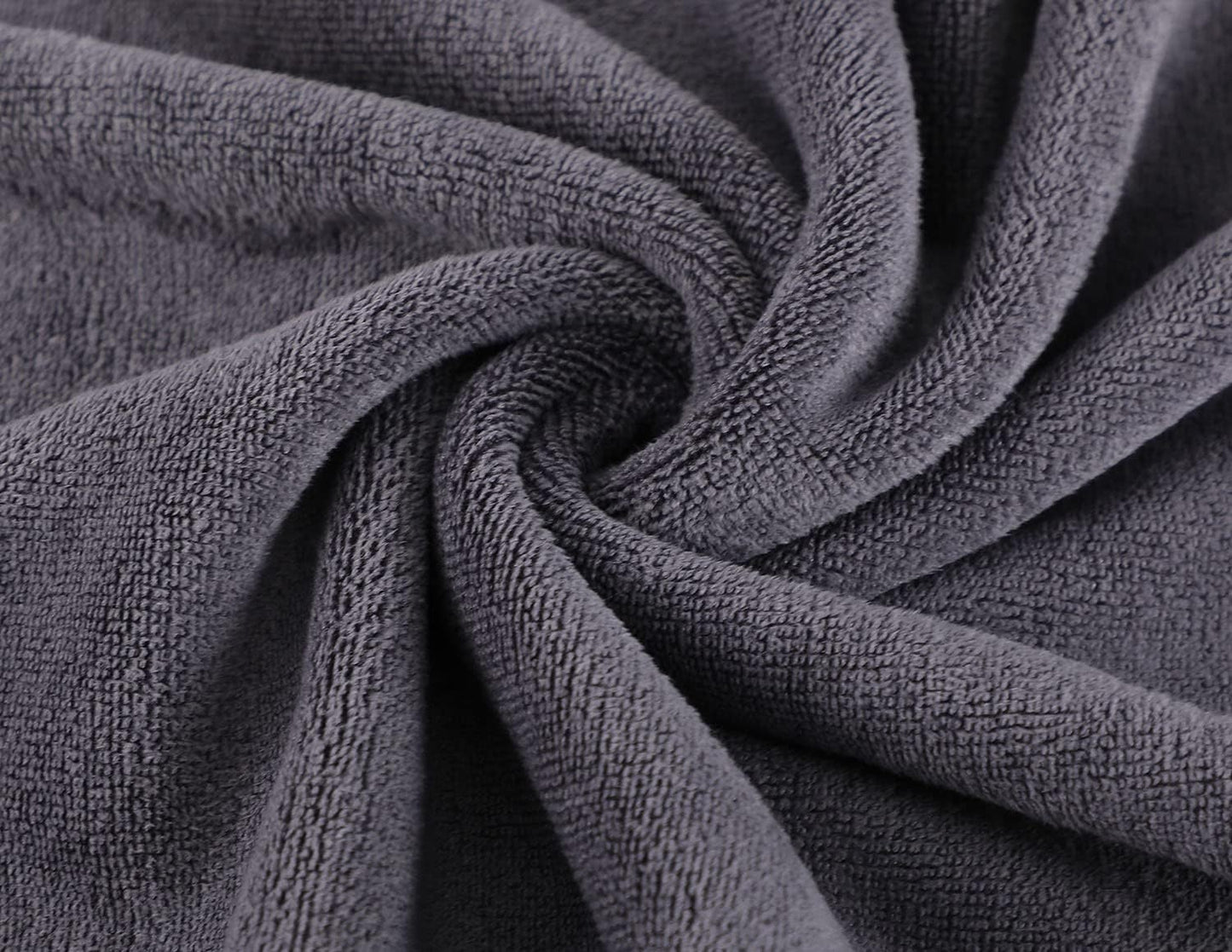 Wuwahold Microfiber Gym Towels Bigger Size Super Soft for Exercise Fitness, Sports, Workout, 380-GSM 15-Inch x 31-Inch Quick-Drying Towels (3 Pack, Pure Grey+Blue+Purple)