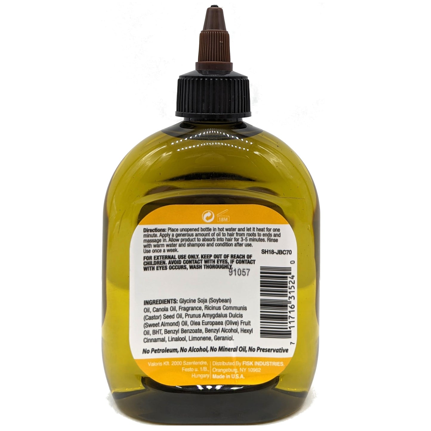 Difeel Jamaican Black Castor Hot Oil Treatment 7.1 oz. - Deep Conditioning Treatment made with Natural Castor oil for Hair Growt