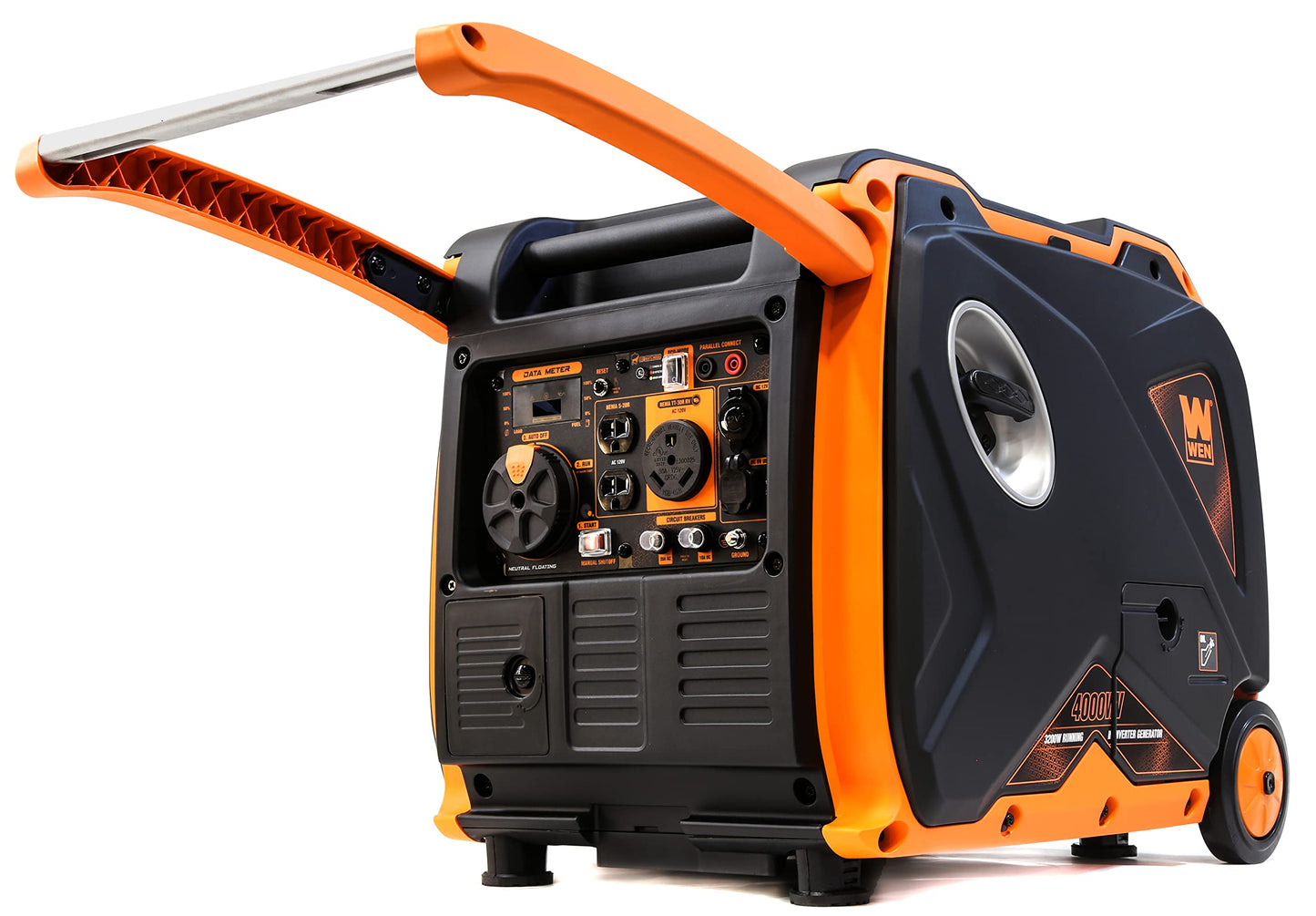 WEN 56400iX 4000-Watt Inverter Generator with Fuel Shut-Off and CO Shutdown Sensor, Black