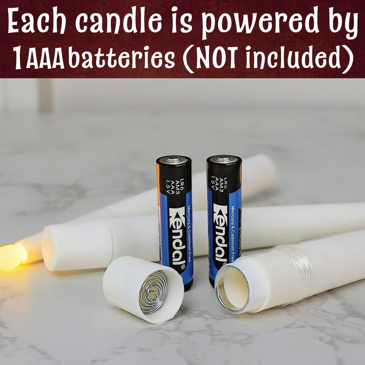 Halloween Decorations - Floating Candles with Wand - 20 Pcs Magic Hanging Flameless Floating LED Candles with Wand Remote - Decor for Indoor Outdoor Home Room Theme Party Birthday Gift