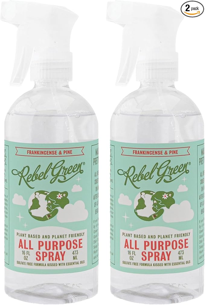 Rebel Green All Purpose Cleaning Spray, Frankincense - 16oz, 2pk