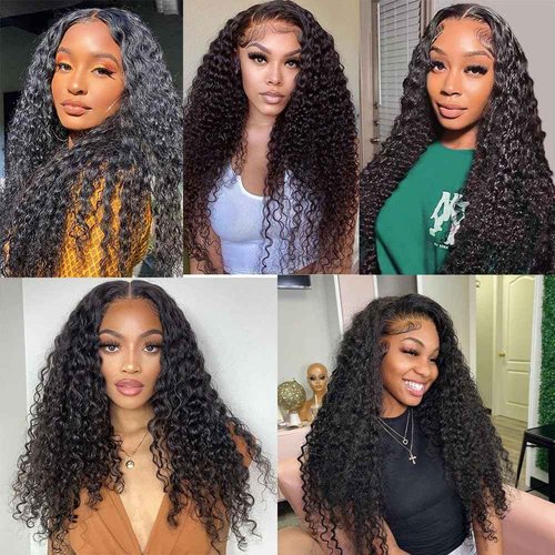 14 16 18 Inch Water Wave Bundles Human Hair 100% Unprocessed Curly Brazilian Virgin Hair Wet And Wavy 3 Bundles Human Hair Natural Black