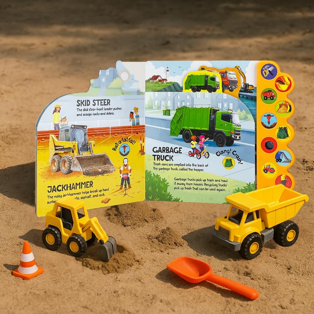 Dig It! Dump It! Build It! 10-Button Sound Book for Little Construction Lovers, Ages 2-7