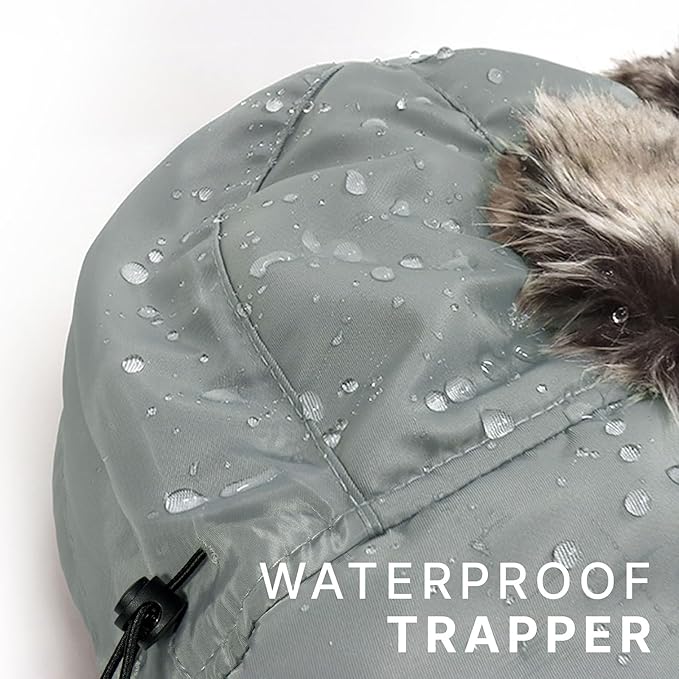 CHOK.LIDS Waterproof Winter Trappers Unisex Premium Strength Ushanka Ear Flap Chin Strap Cold Weather Outdoor