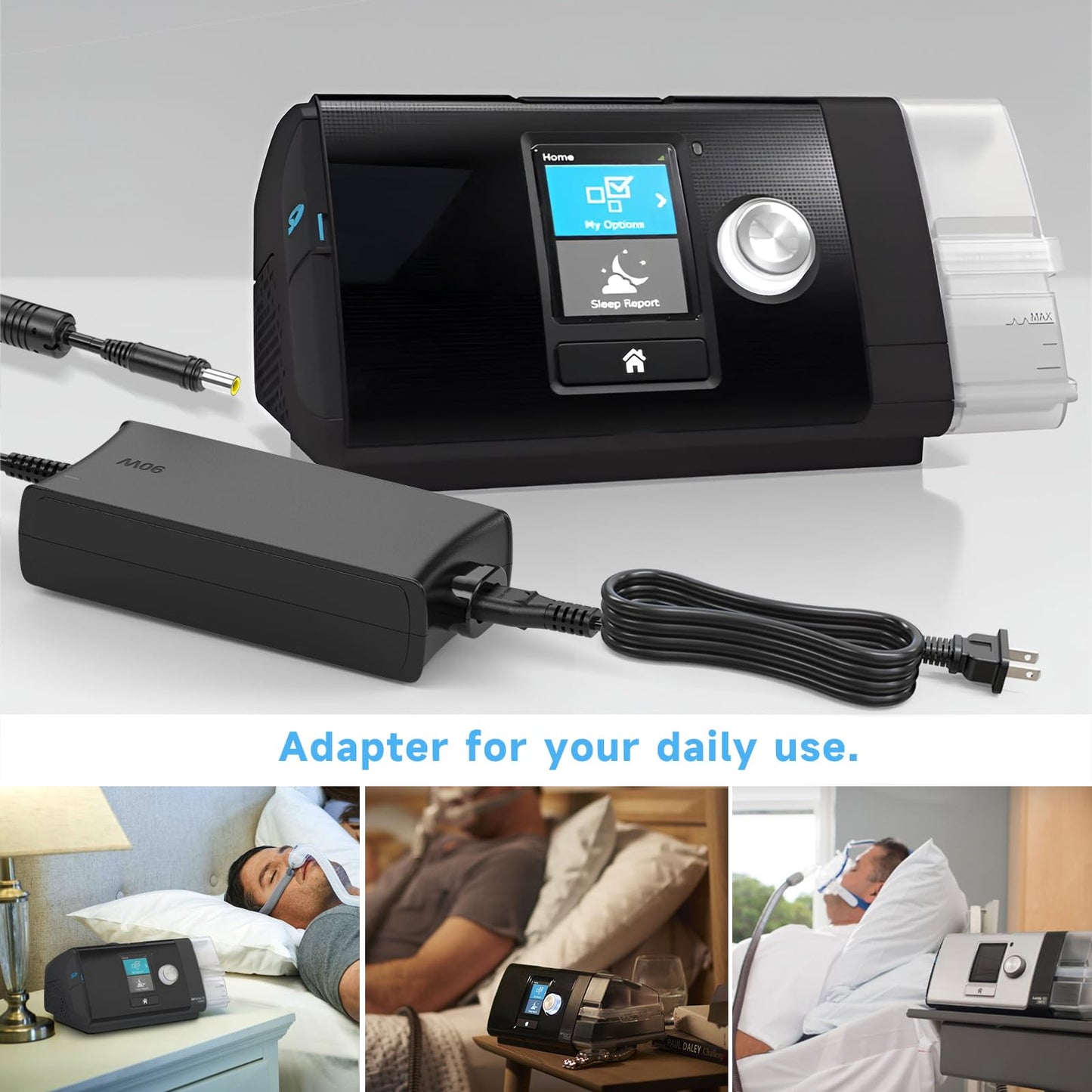 LIFKAHY 90W AC Adapter for ResMed Cpap Airsense 10 Power Cord ResMed aircurve 10 Autoset for Her CPAP Elite Power Adapter for AirCurve 10 and AirCurve 10S 10VAuto 10 ASV Charger (Yellow tip 1 pin)