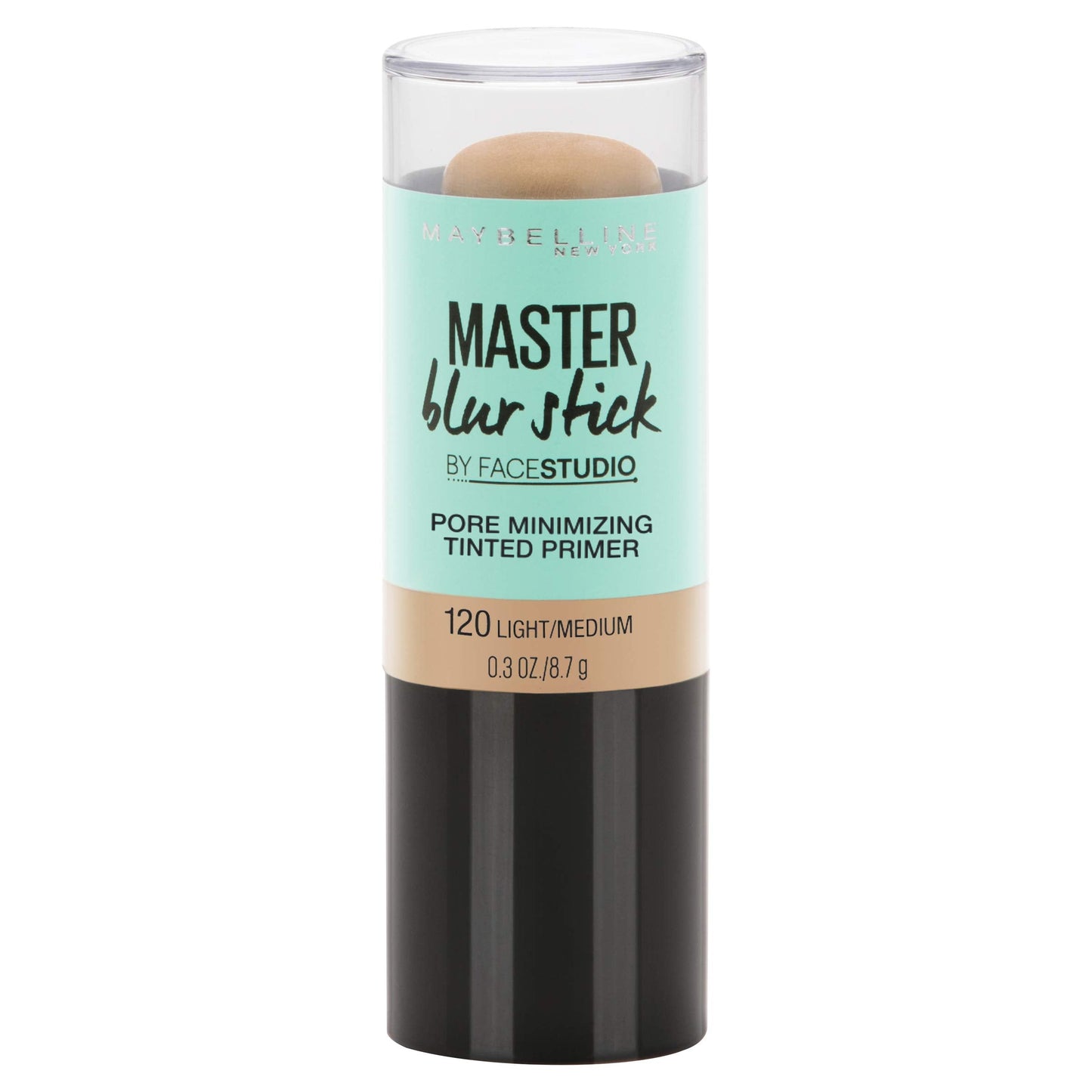 Maybelline New York Facestudio Master Blur Stick Primer Makeup, Light/Medium, 0.3 oz.