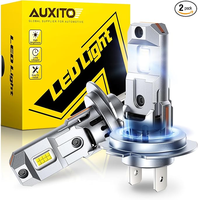 AUXITO H7 Bulbs, 900% h7ll LED Super Bright, Mini Size, Plug N Play, Long Lifespan, 2PCS