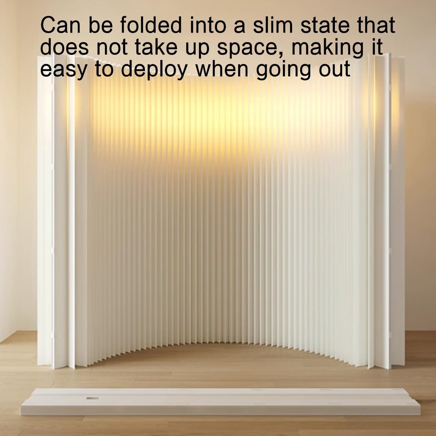 Portable Folding Room Divider - Lightweight Retractable Partition for Easy Room Separation, Ideal for Home, Office, or Events - Space-Saving Design