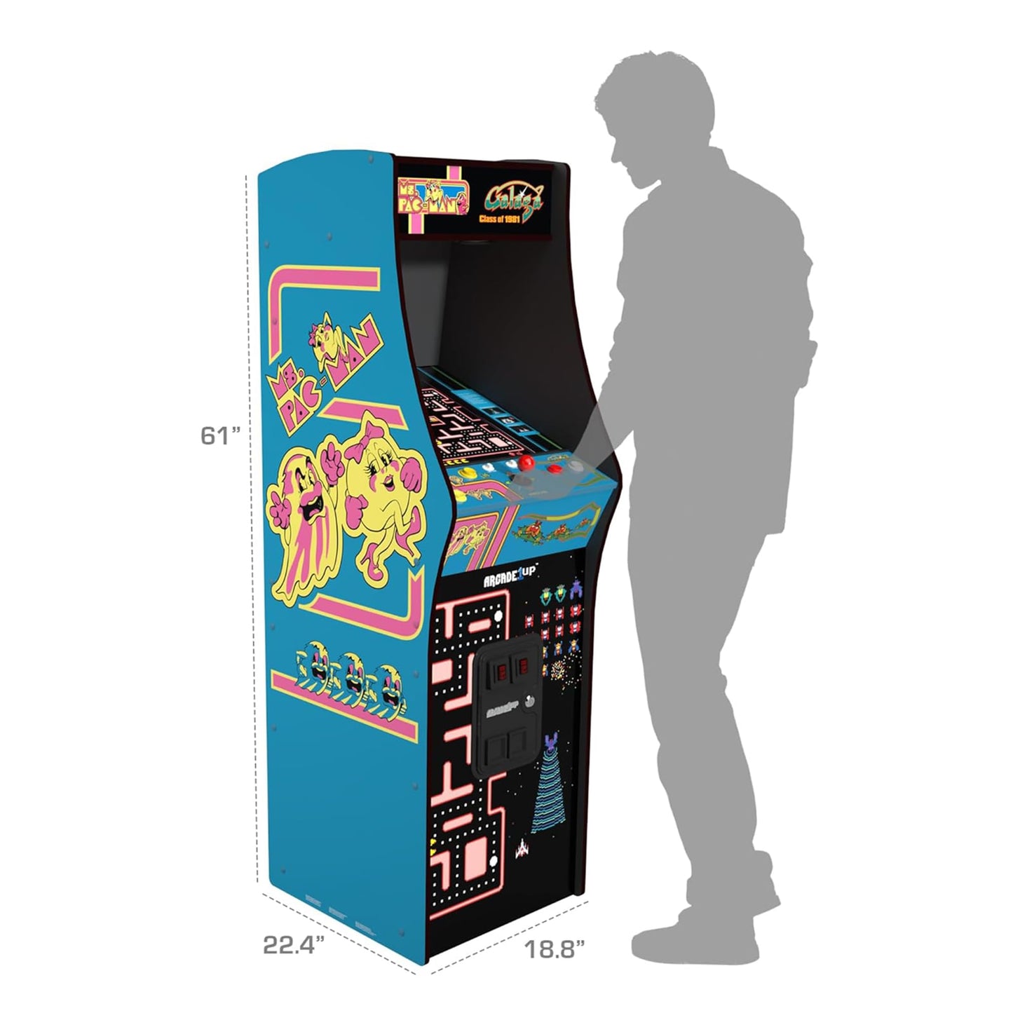 ARCADE1UP Class of 81’ Deluxe Arcade Machine for Home - 5 Feet Tall - 12 Classic Games
