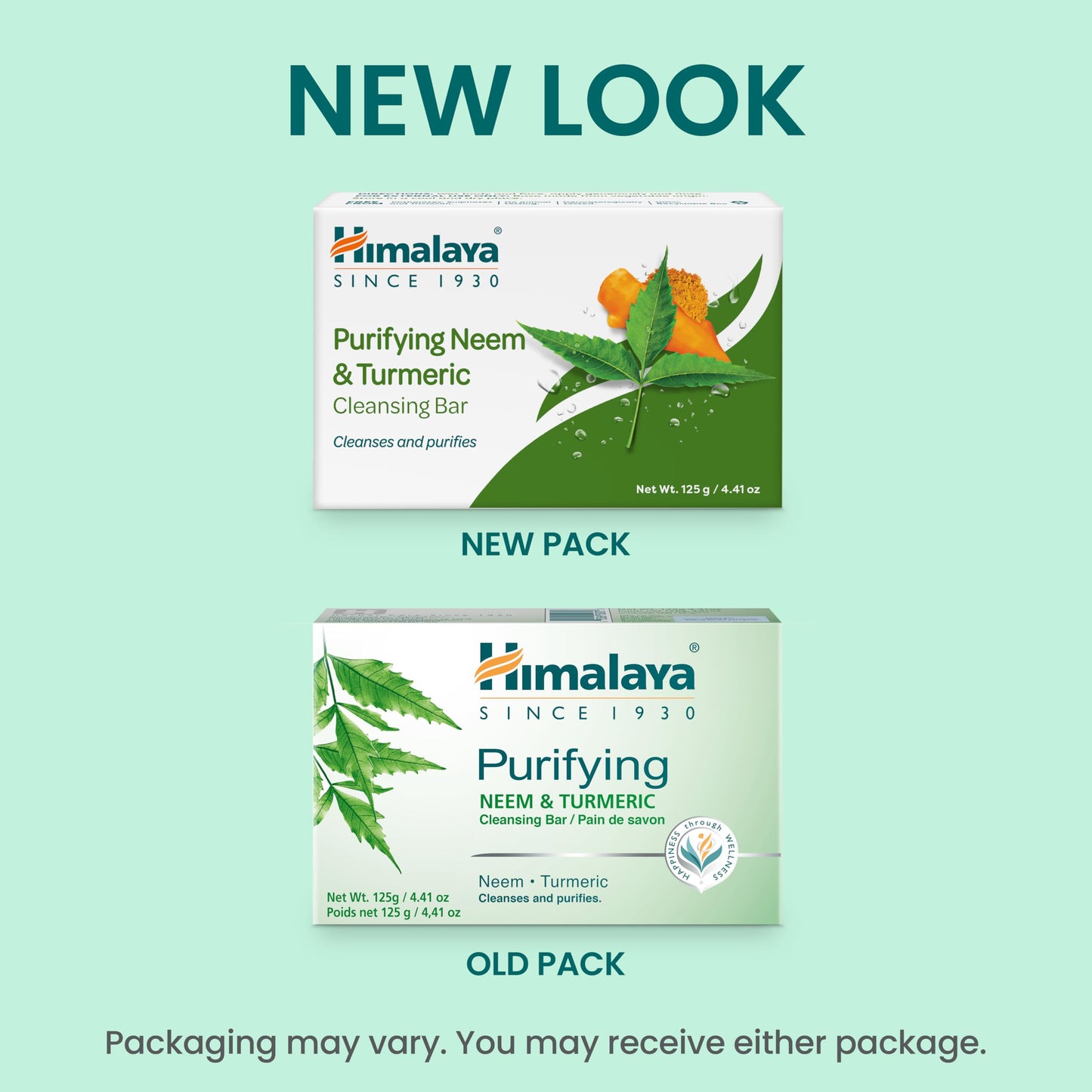 Himalaya Purifying Neem & Turmeric Cleansing Bar, Face and Body Soap for Soft and Clear Skin, 4.41 oz, 12 Pack