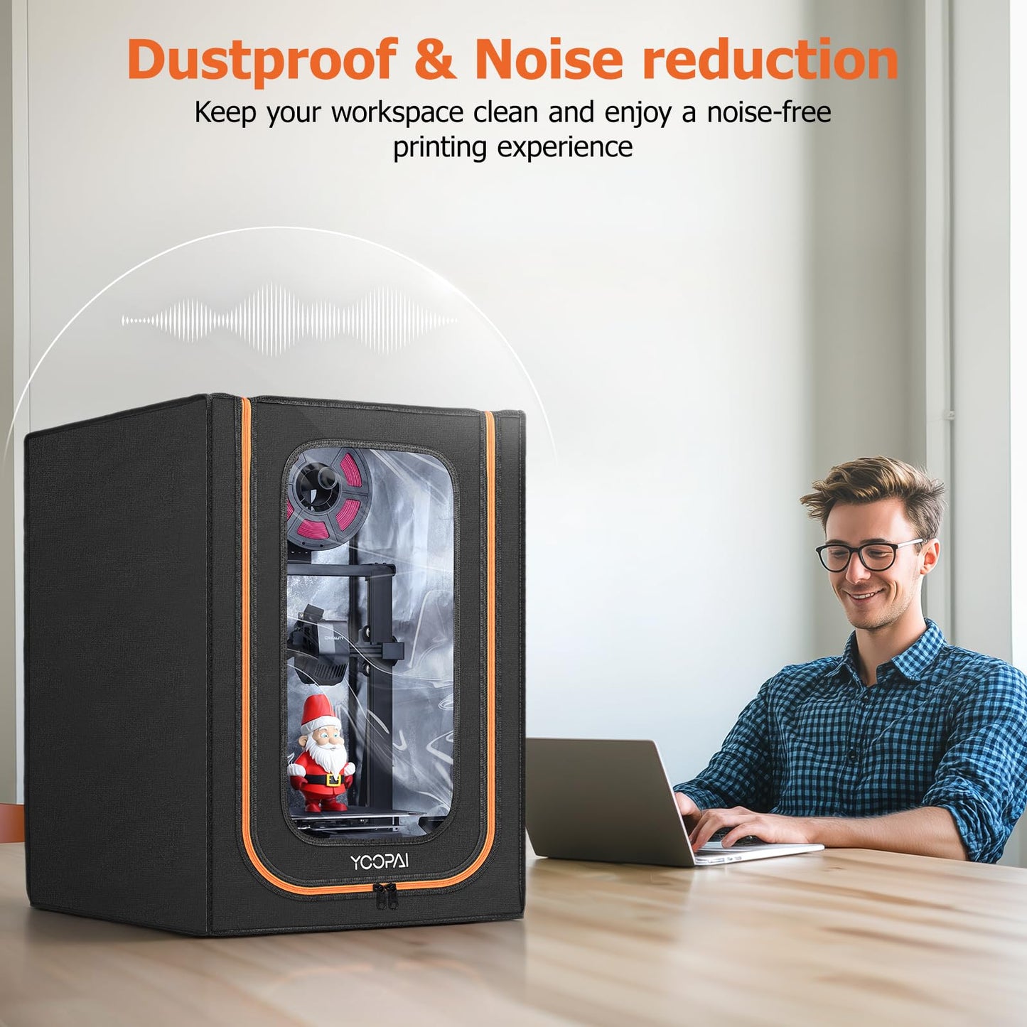 3D Printer Enclosure with LED Lighting, Fireproof Dustproof Tent Constant Temperature Protective Cover for Creality Ender 3 V3 SE/KE/Ender 3/Ender 3 Pro/Ender 3V2/Ender 3S1/Neo/Anycubic Elegoo, Medium