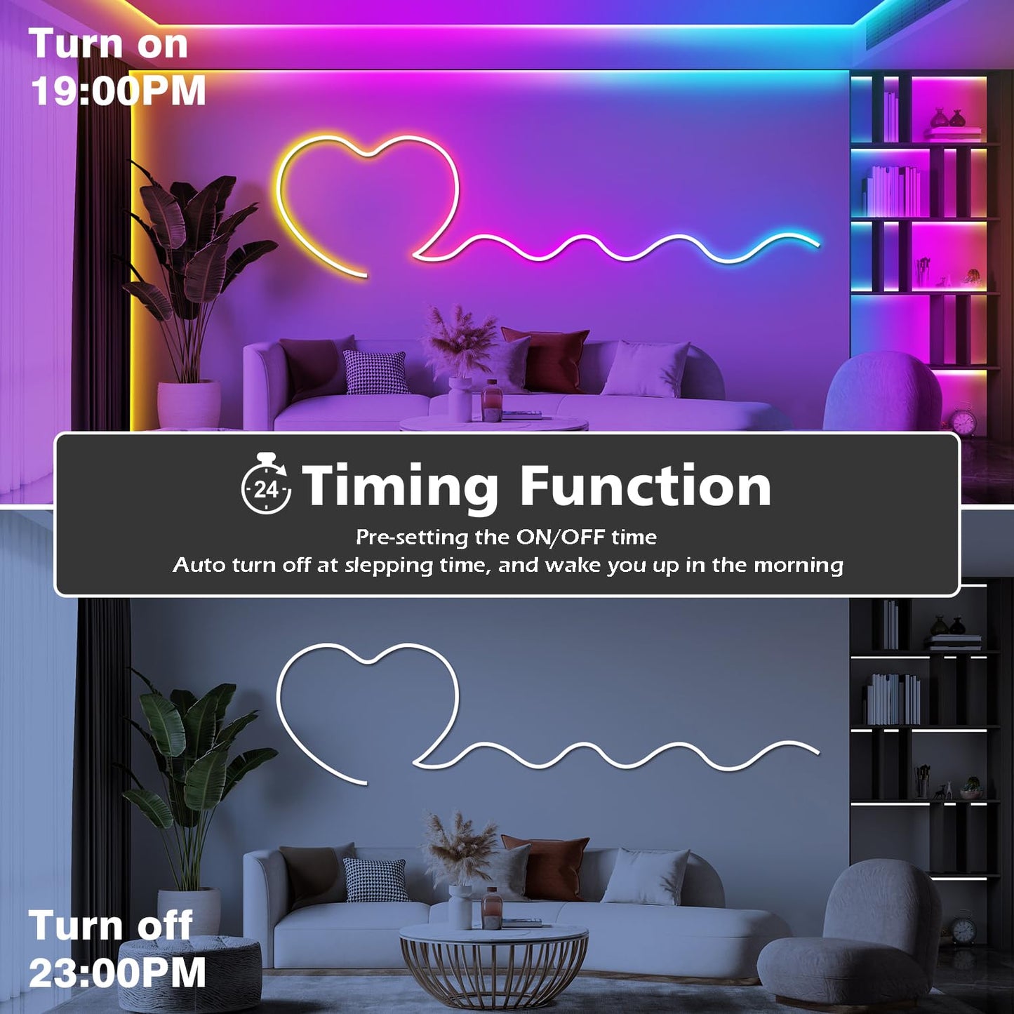 50Ft Neon Rope Lights,Flexible Led Rope Lights Control with App/Remote,Multiple Modes Rope Lights,IP65 Outdoor RGB Led Neon Lights Waterproof,Music Sync Gaming Led Neon Light Strip for Bedroom Decor