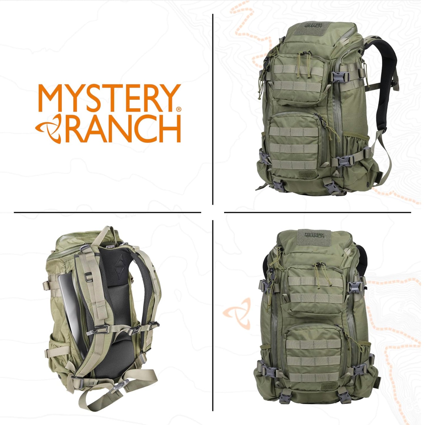 Mystery Ranch Blitz 30 Backpack – Tactical Daypack with Waistbelt & Padded Laptop Sleeve – Forest, 30L, S/M