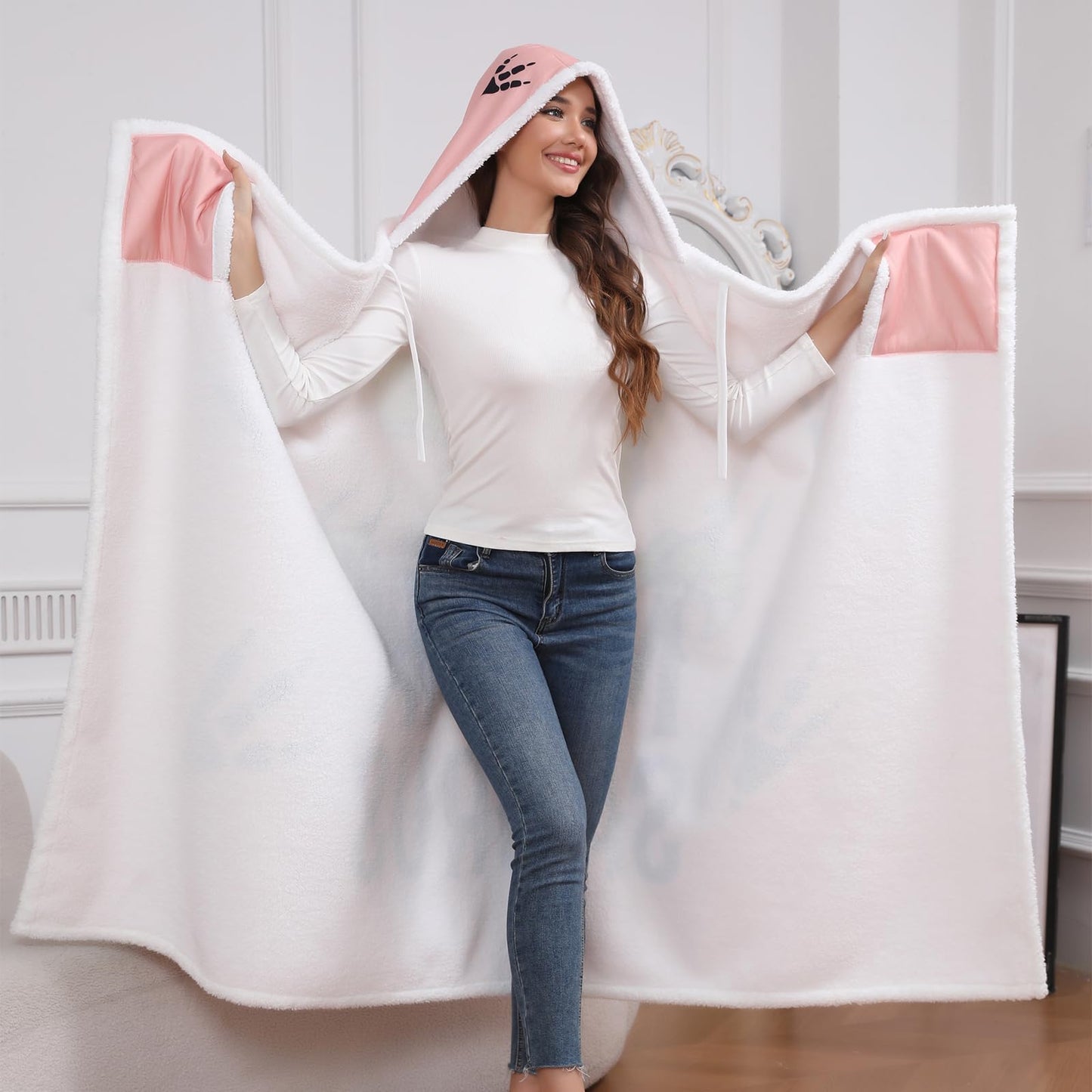 REFTTENW Mom Birthday Gifts, Gifts for Mom from Son Daughter, Mama Blanket Hoodie