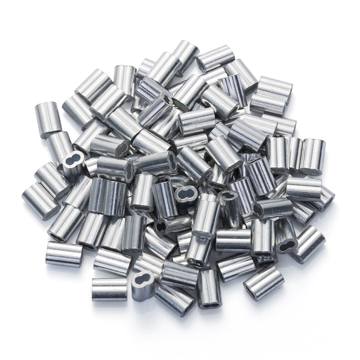 150PCS 1/8" Aluminum Crimping Loop Sleeve for Wire Rope and Cable