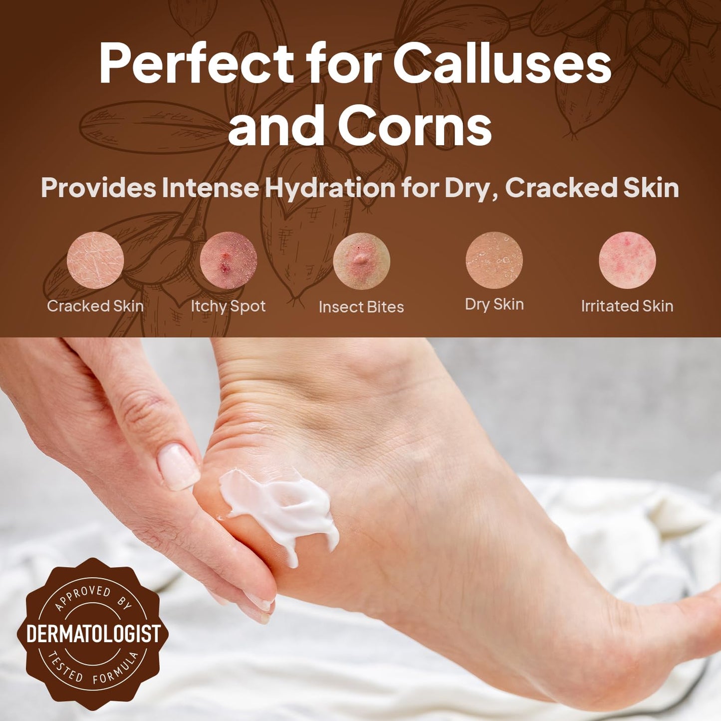 Pumice Valley Foot Cream for Dry Cracked Feet and Heels - Natural Moisturizer, Corn, Calluses Treatment - Skin, Body Lotion, Ure