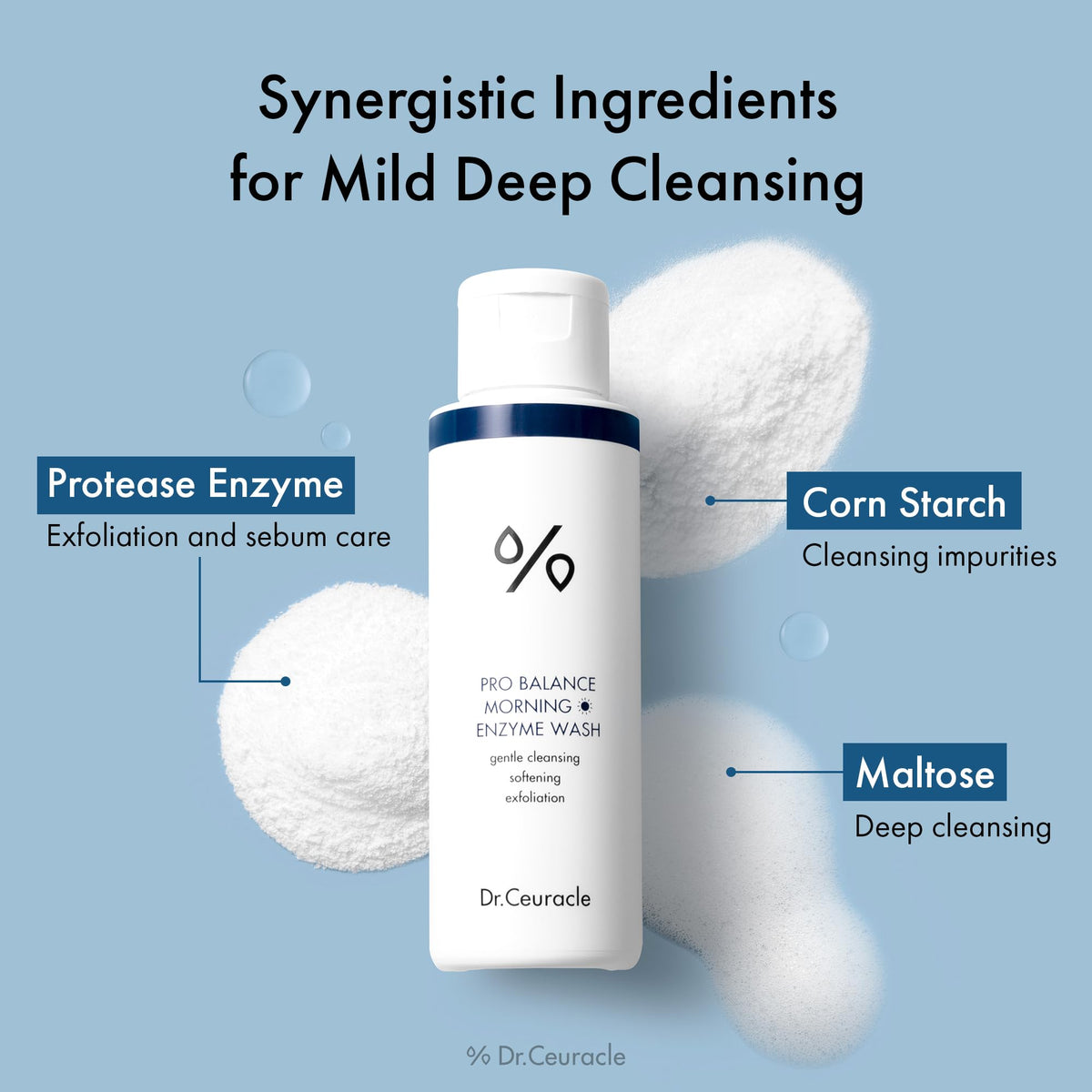 Dr.Ceuracle Pro Balance Enzyme Powder Face Wash - Korean Day and Night Natural Enzyme Powder Face Wash for Deep Pore Cleansing,