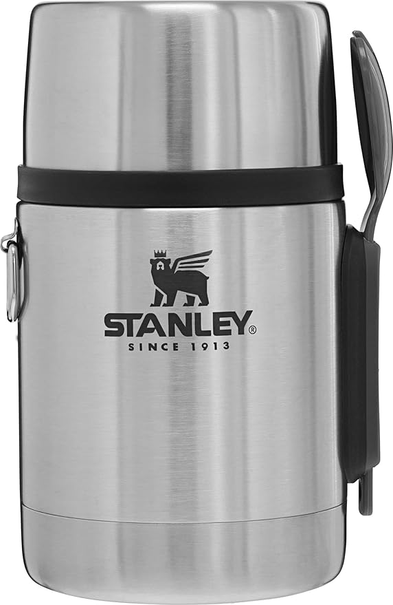 STANLEY Classic Food Jar and Spork 18 oz | Vacuum Insulated Food Container | Wide Mouth Screw On Lid | Packable for Travel...