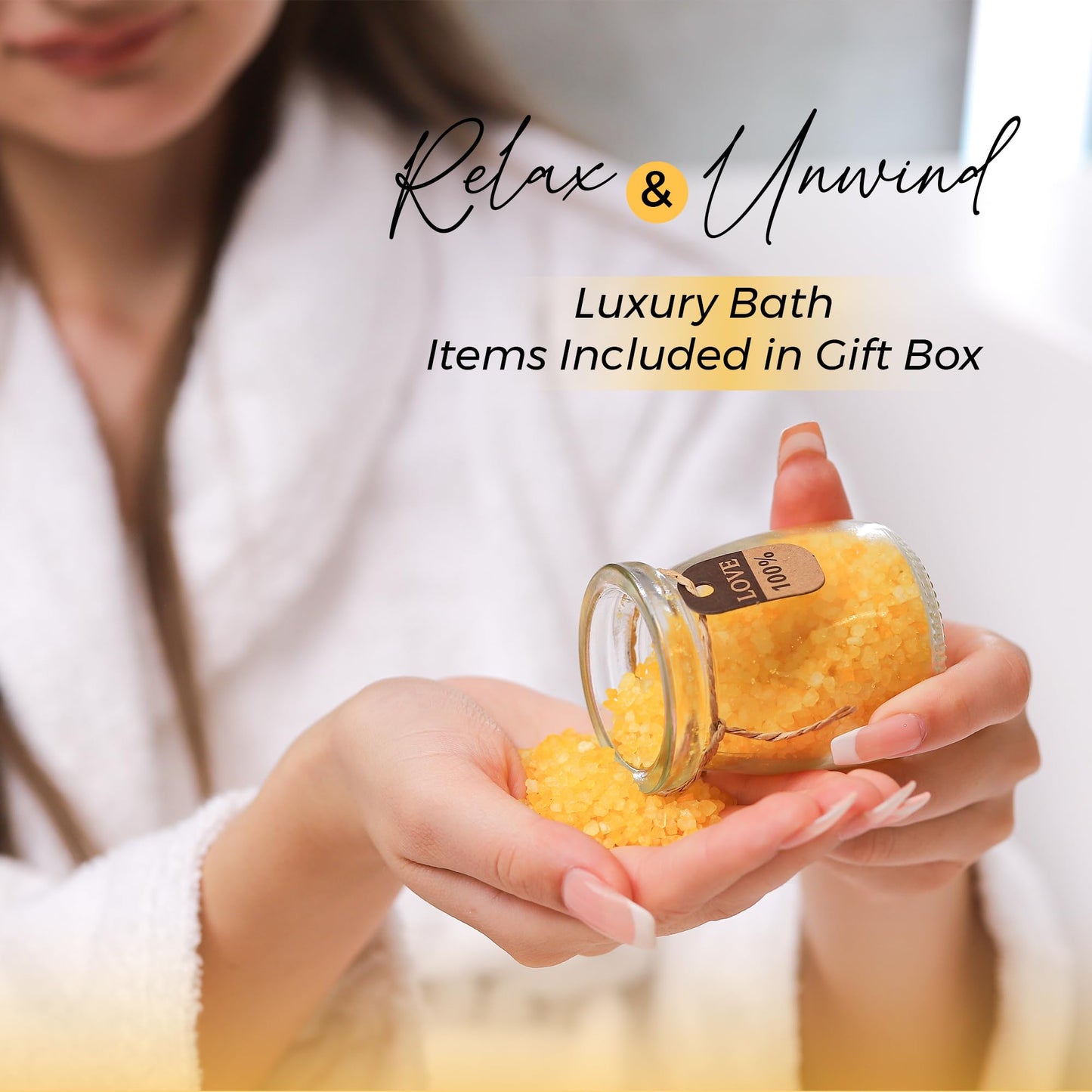WILLOWISH Sending Sunshine Gift Box For Women - 15 PCs Sunshine Gift Baskets For Women - Get Well Soon Gifts Baskets - Spa Self Care Gift - Thinking Of You Gift Basket