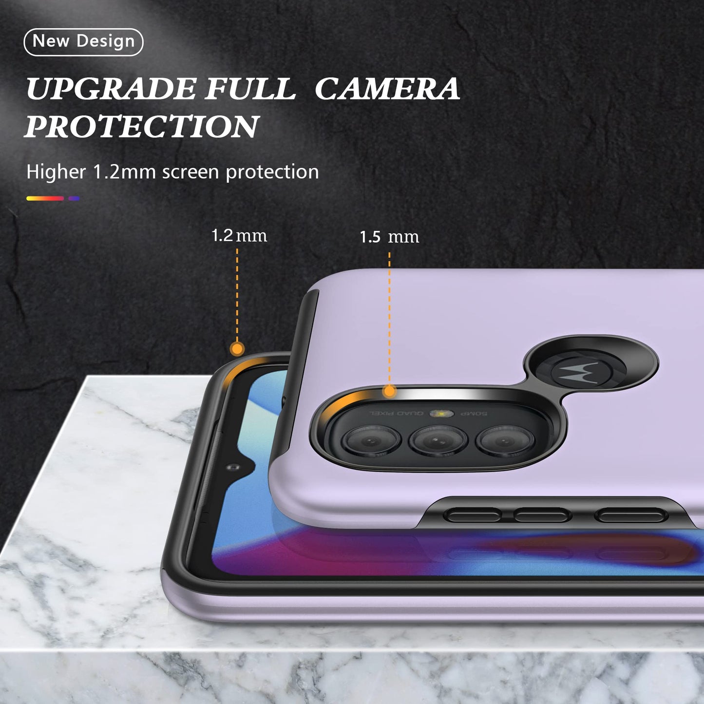 Akinik Compatible For Motorola Moto G Pure Xt2163Dl / G Power 2022, Nano Explosion-Proof Film [2 Pack], Heavy Duty Shockproof Sl