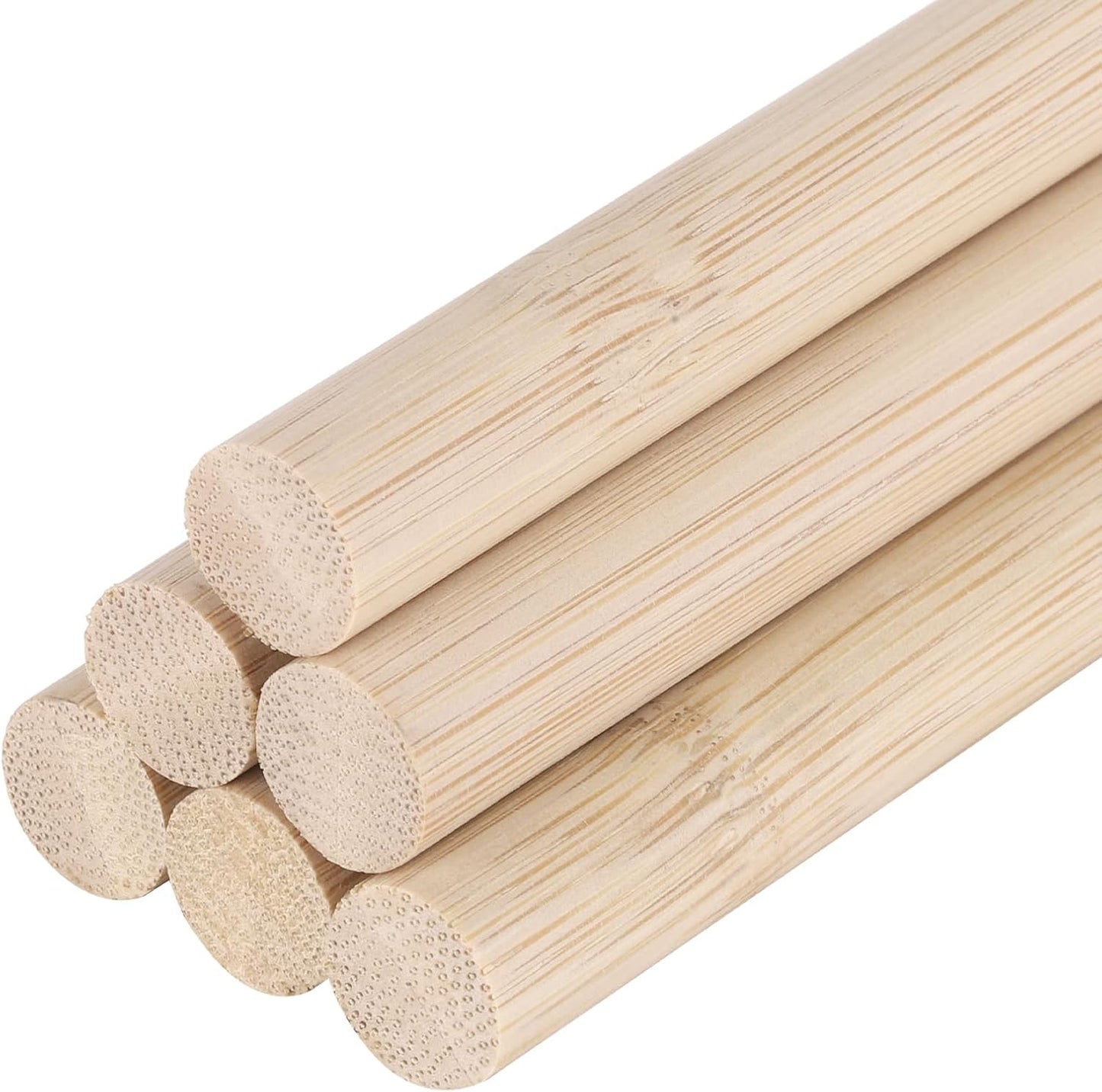 DMiotech 50 Pack 1/2" x 36" Wooden Dowel Rods Unfinished Natural Sticks Wood Craft Sticks for Home Decor Projects and Making DIY Craft,Wood Color