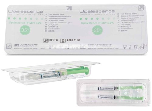 Opalescence 35% Gel Syringes Teeth Whitening - Refill Kit (8 Count) Carbamide Peroxide. Made by Ultradent, in Cool Mint Flavor. Tooth Whitening Refill Syringes 5197-4