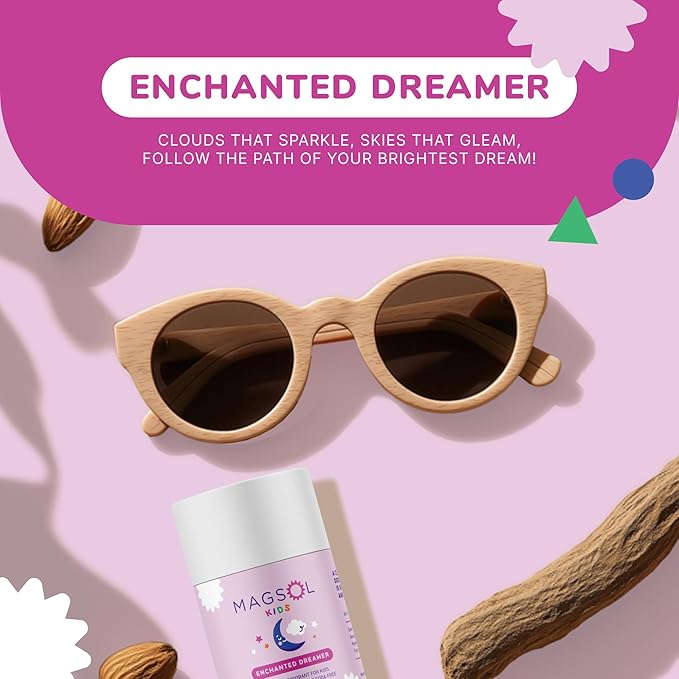 MAGSOL Natural Deodorant for Kids and Teens, Gentle on Skin, Only 4 Ingredients, Aluminum Free, Baking Soda Free, Natural Deodorant for Girls and Boys (Enchanted Dreamer)