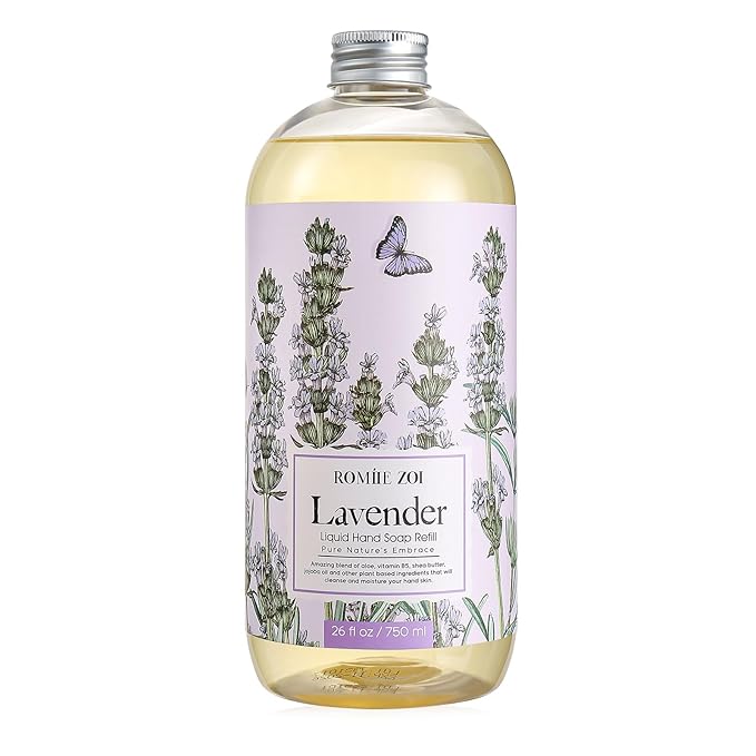 ROMIIE ZOI Liquid Hand Soap Refill, Lavender, Gentle & Moisturizing Formula, 750 ML/ 26 FL OZ