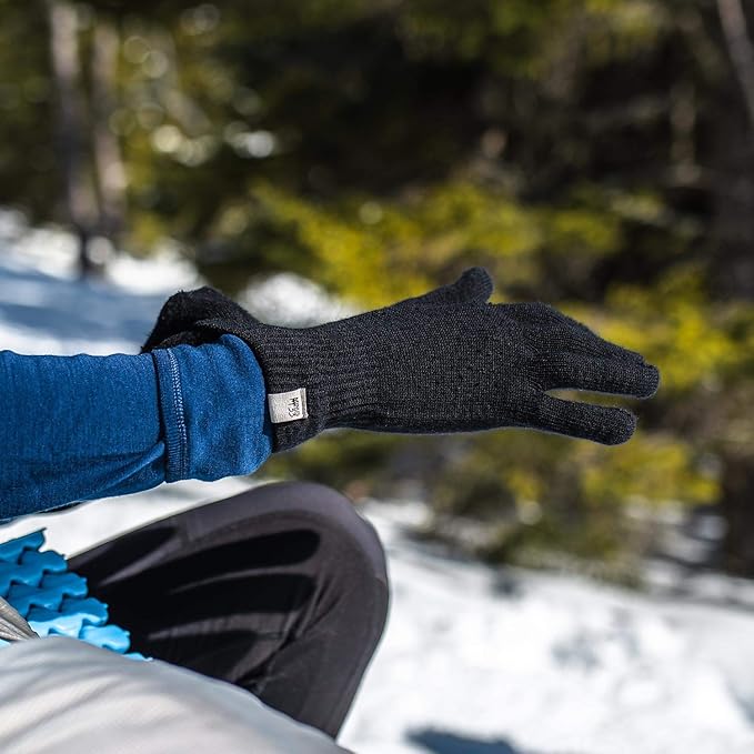 Merino Wool Glove Liner - Warm Base Layer - Ski Liner Glove - 3 Season Wear - Multiple Colors and Sizes