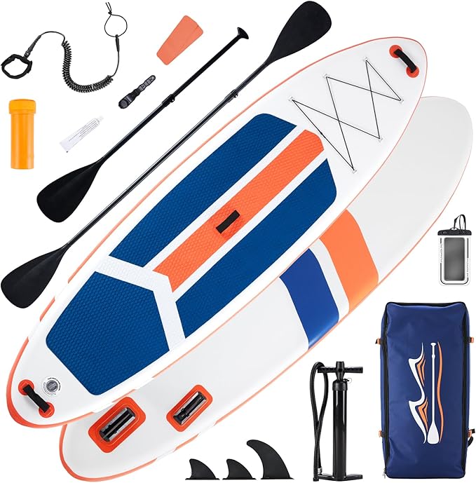 DUMOS Inflatable Stand Up Paddle Board, 10.5'×33'' Paddle Boards with Non-Slip Deck, Durable Advanced Material and Complet...