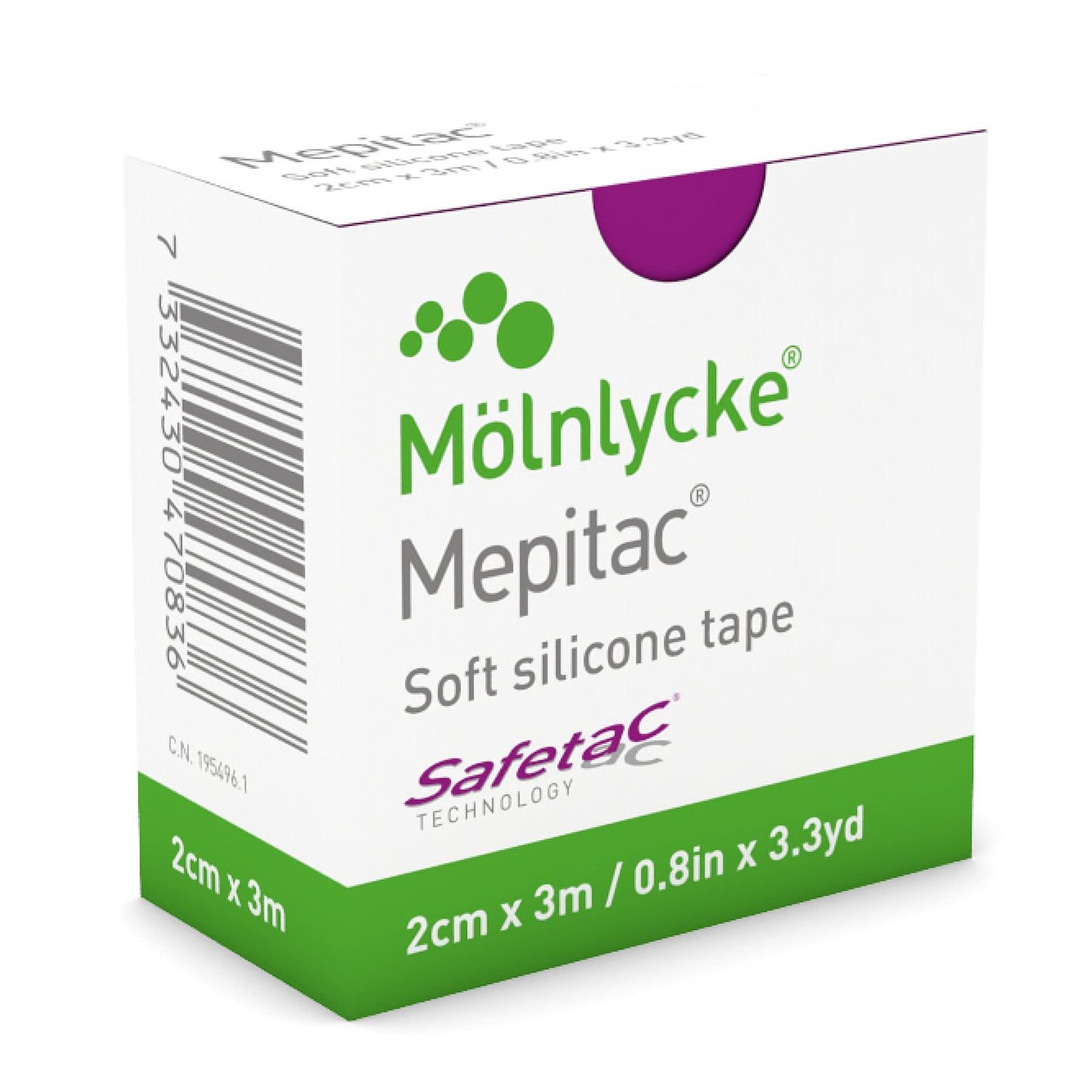 Mepitac 298300 Soft Silicone Tape, 2 cm x 3 /0.8 in x 3.3 yd