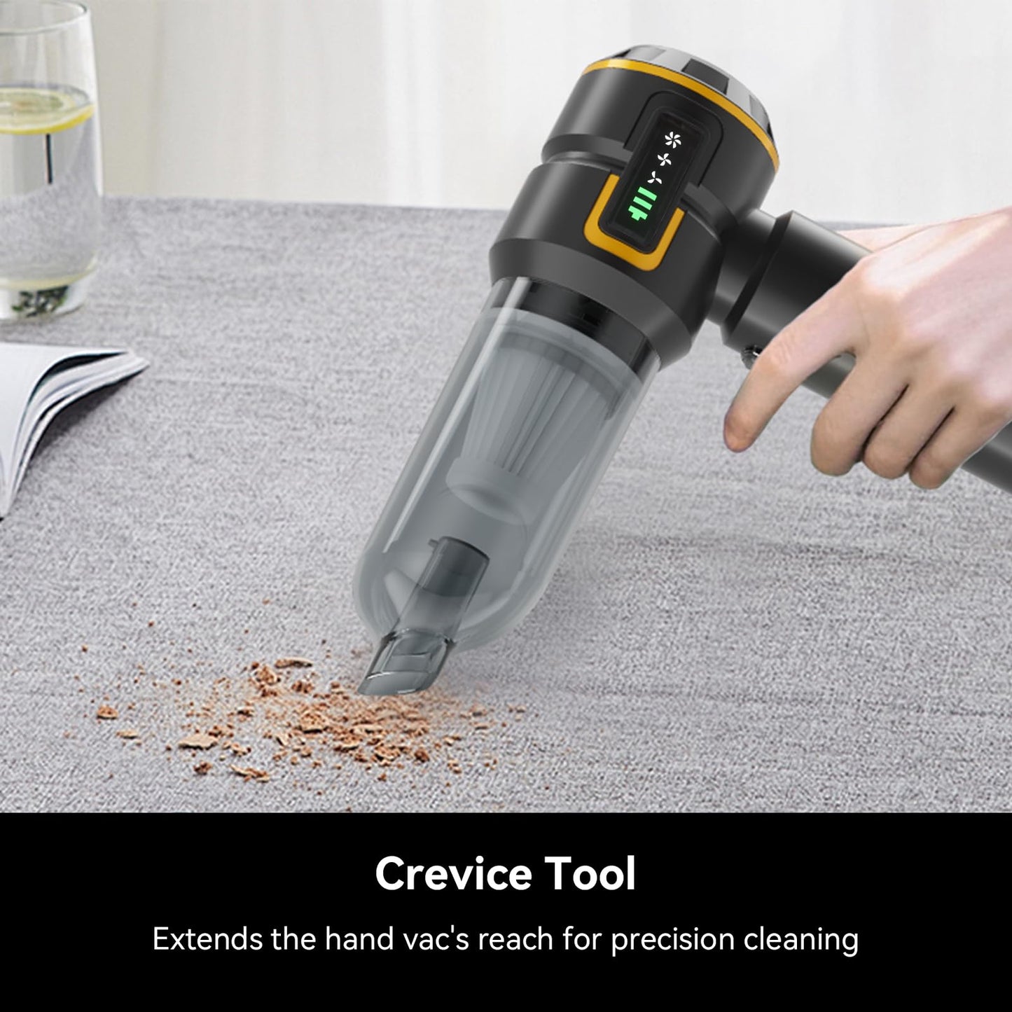 Hrycf Car Vacuum Cleaner,Advanced Clean Cordless Handheld Vacuum, 4-In-1 20000Pa High Power Portable Rechargeable Vacuum Cleaner